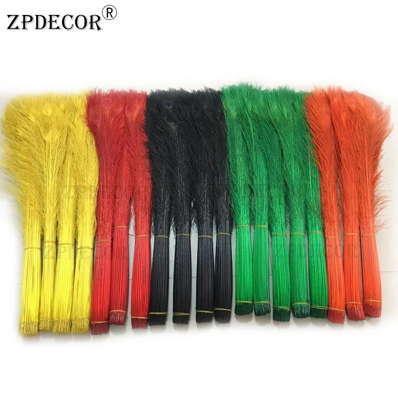 

Inch32~36 80-90CM Beautifully Dyed Tails Peacock Feathers