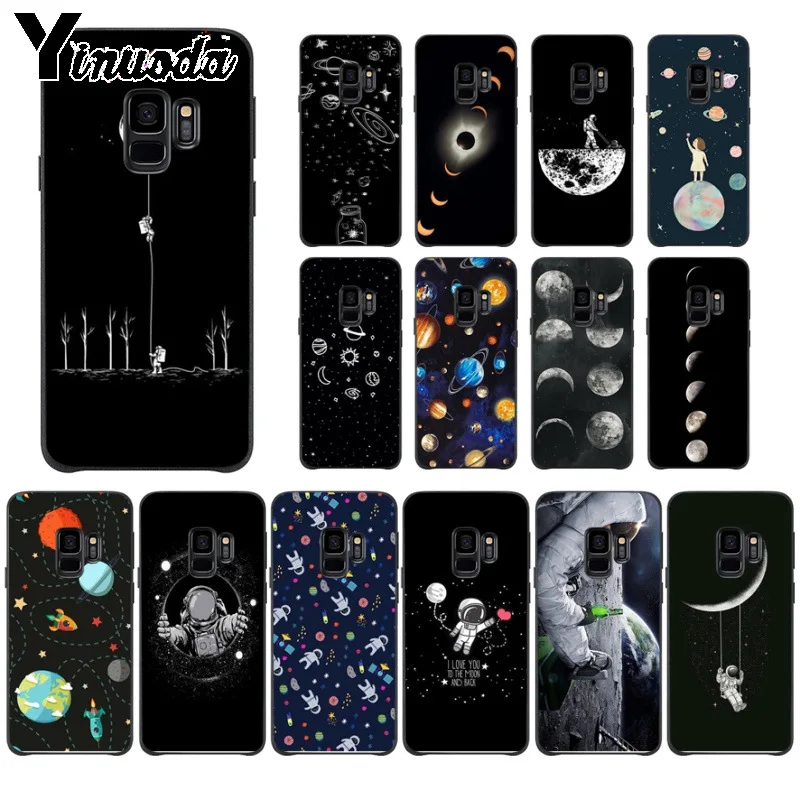 Новый чехол для телефона Yinuoda space moon astronaut Samsung Galaxy s9 s8 plus note 8 note9 s7