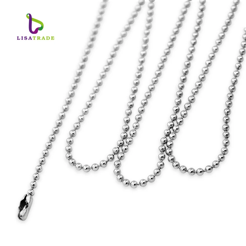 

10PCS ! Ball chains necklace for slide tag necklace pendant/ floating locket 50/80cm length stainless steel LSBR029-30*10