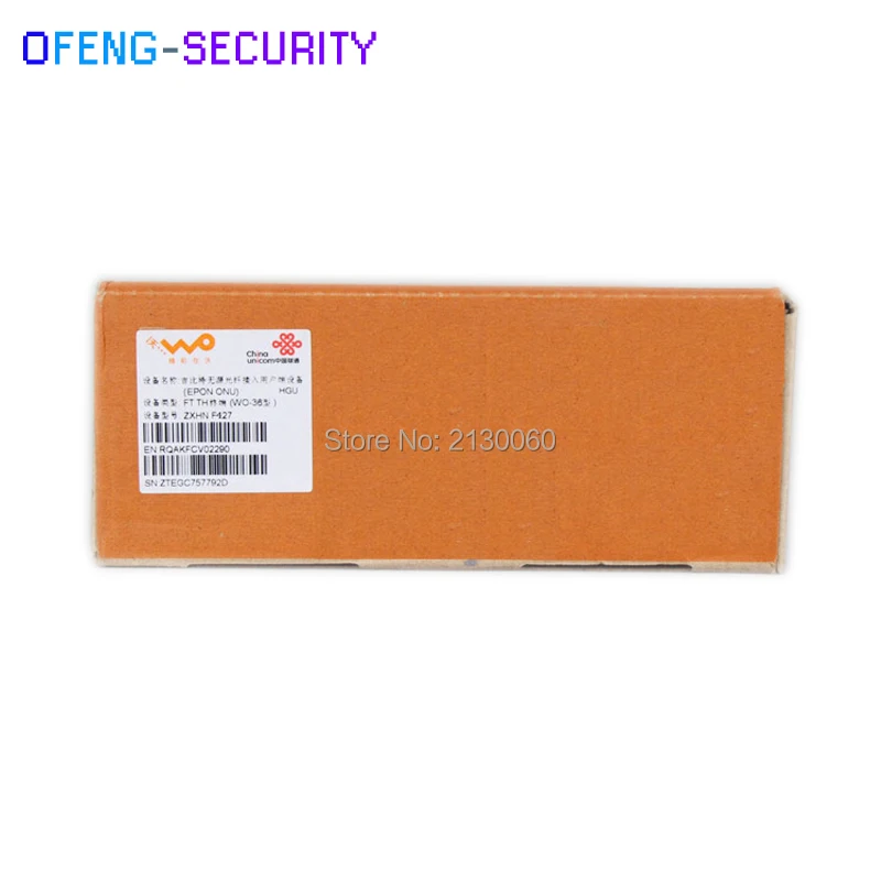 original ZTE EPON ONU F427 with 4FE LAN ports, 2 phone ports and wifi 66
