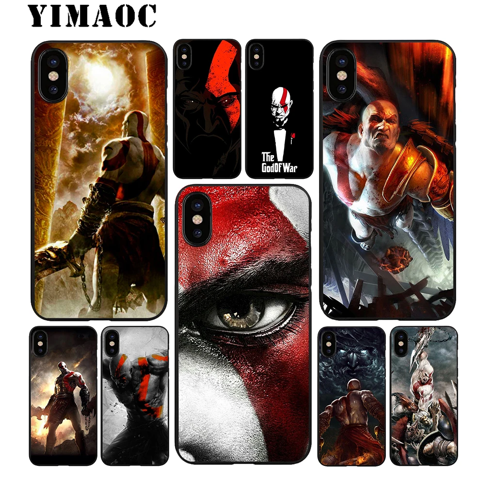 Мягкий силиконовый чехол YIMAOC God of War для iPhone X или 10 8 7 6 6S Plus 5 5S SE Xr Xs Max |