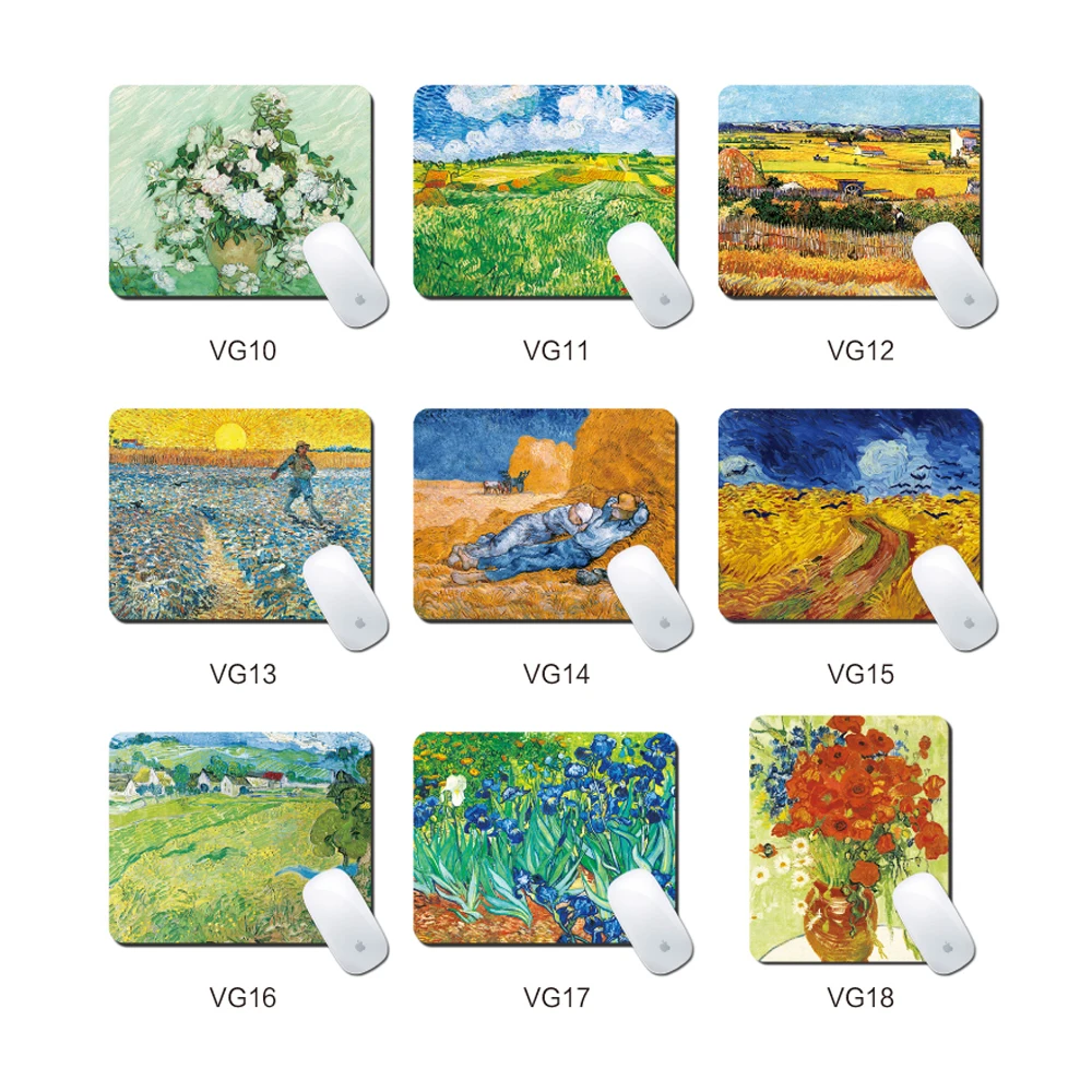 

Mouse Pads Pad Gaming Mousepad Van Gogh Painting Pictorial Design Mouse Pad Mats for Laptop Computer Office School Accessories