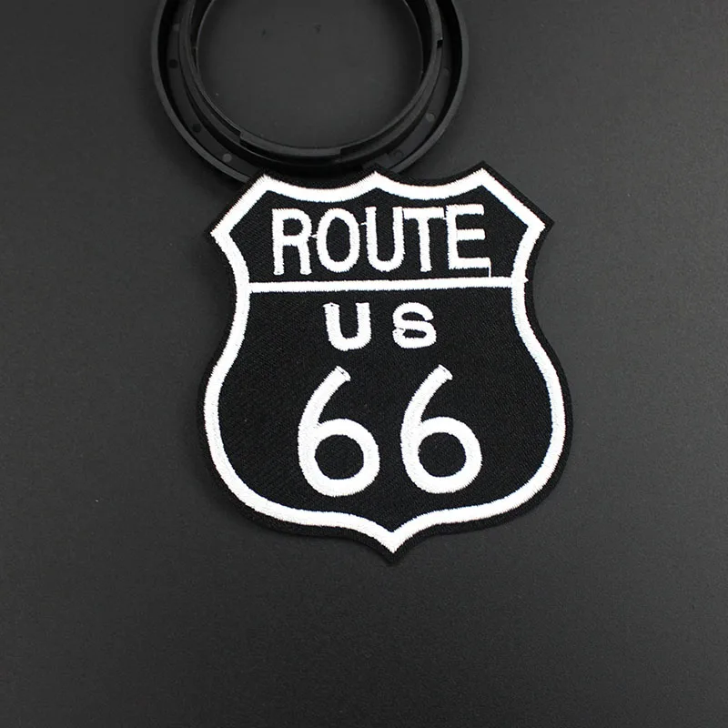 Модный Размер 7,9*7,3 см Route 66 нашивки железные наклейки нашивки на Бейджи для одежды вышитая аппликация для одежды