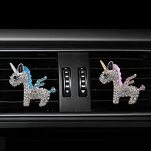 Автомобильный освежитель воздуха в виде единорога, флакон духов, диффузор в автомобиле, автомобильный Кондиционер, выпускное отверстие, воздушный парфюм, зажим