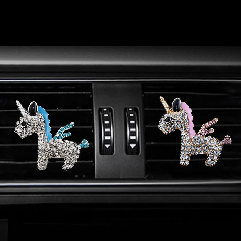 

Unicorn car air freshener perfume bottle diffuser in the car auto Air conditioner outlet vent air Perfume clip