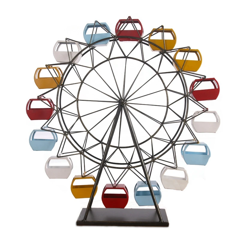 

Modern Iron Ferris Wheel Model Home Decoration Accesories Children'S Room Desktop Crafts Creative Photography Props Decoracion