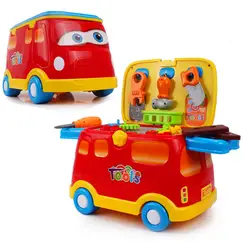 Пластик Workbench автомобиля для маленьких детей притворяться, играть набор инструментов электрические игрушки притворяться, играть