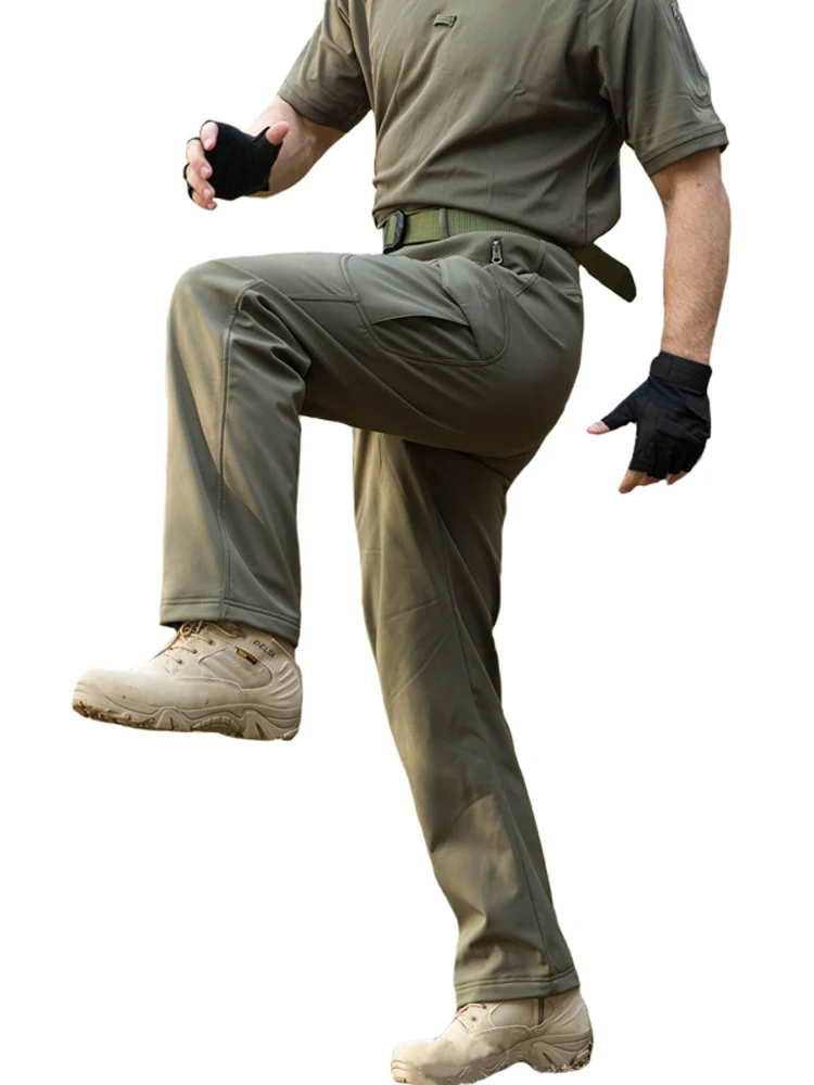  MEGE Soft Shell Tactical Camouflage Pants Men Combat Waterproof Military Cargo Warm Fleece Camo Win