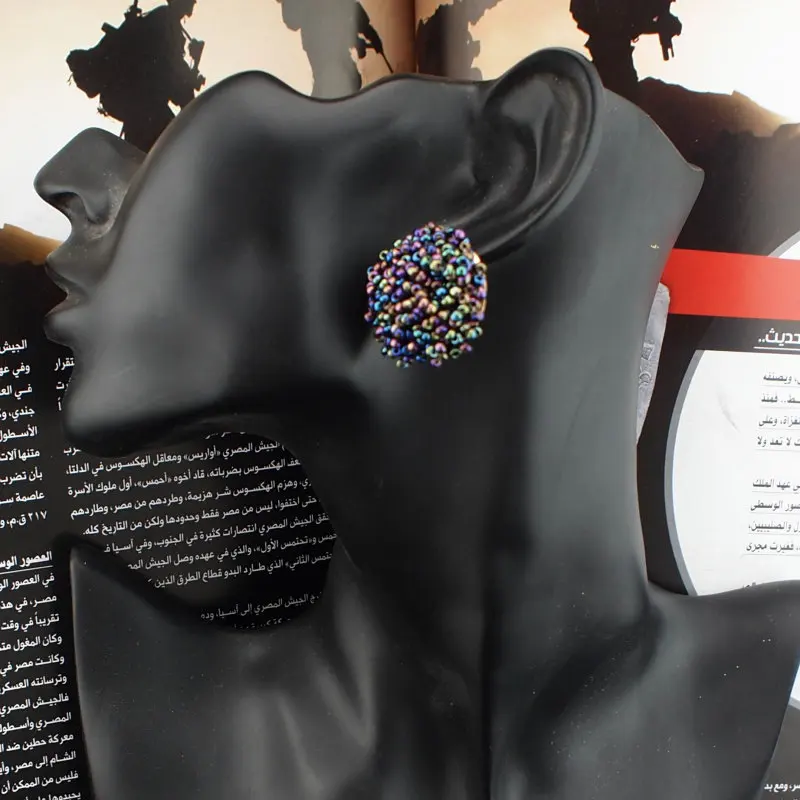 MANILAI 19 Color Choice Perfect Match Bohemia Earrings For Women Accessories Ethnic Jewelry Resin Handmade Beaded Earrings - Image 3