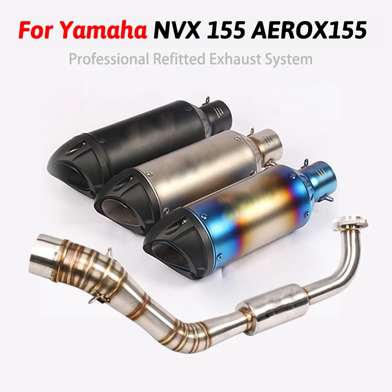 

For Yamaha NVX125 NVX155 NVX 155 125 Aerox155 Motorcycle Exhaust Full system Slip on pipe with SC Exhaust Muffler Escape