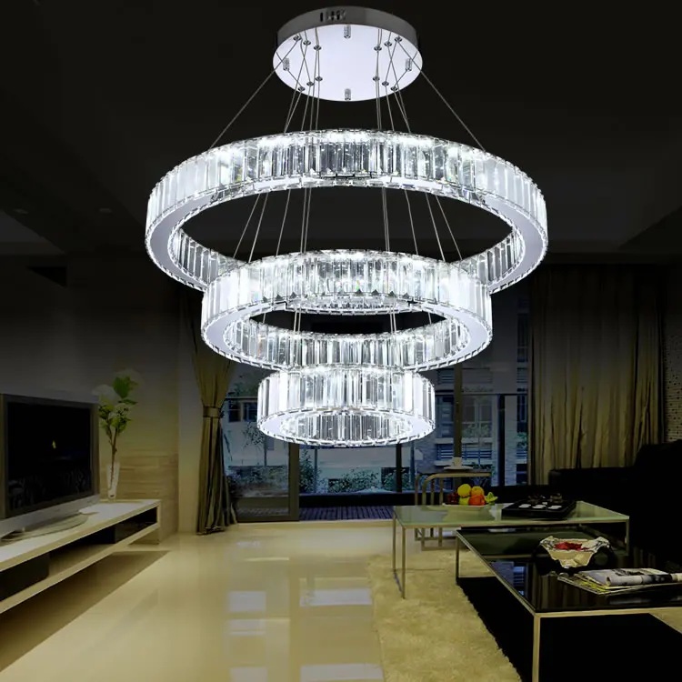 AC100-240V D20cm to D80cm three sides LED crystal pendant lights 2017 New Arrival Modern Long diamond lamp Free Shipping | Лампы и