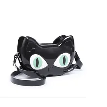 Women Fashion hand bag girls cat cartoon bag children shoulder travel portable bag birthday gift party evening clutch bag
