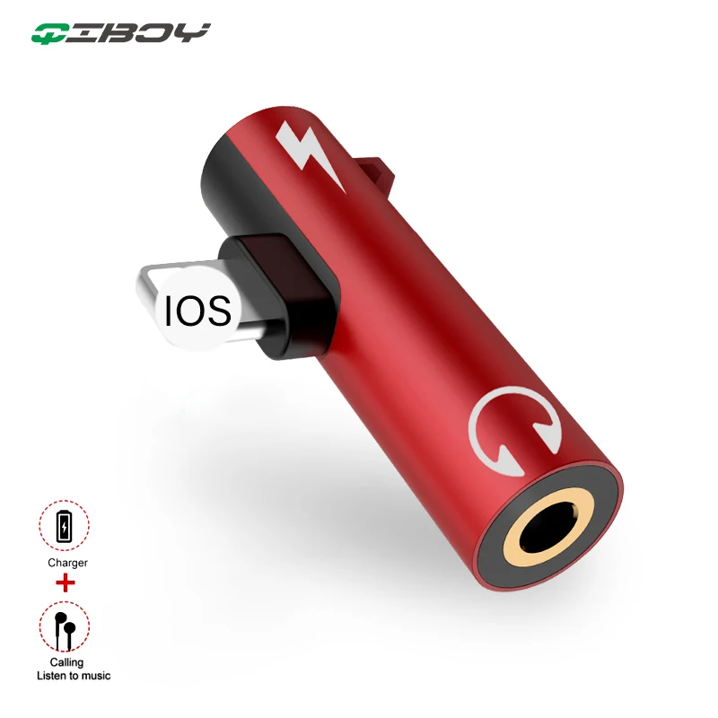 

3.5mm Headphone Jacks Audio Adapter For iPhone X 8 7 Plus Earphone Connector OTG Cable For Lighting Splitter Converter Adaptador