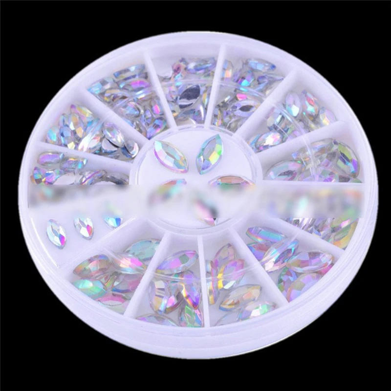 Rhinestones For Nails 3D Crystal Glitter Nail Accessoires Square Round