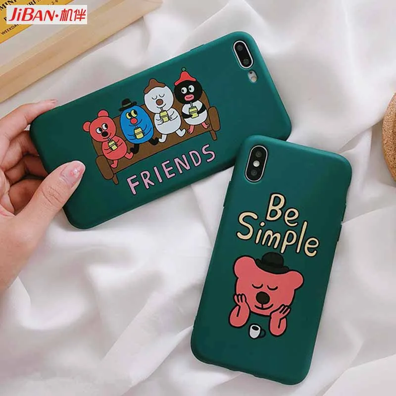 JIBAN fundas For iphone 6 Case Lovely Cartoon animal kids Phone Case for iPhone X 6s 6plus 7 ...