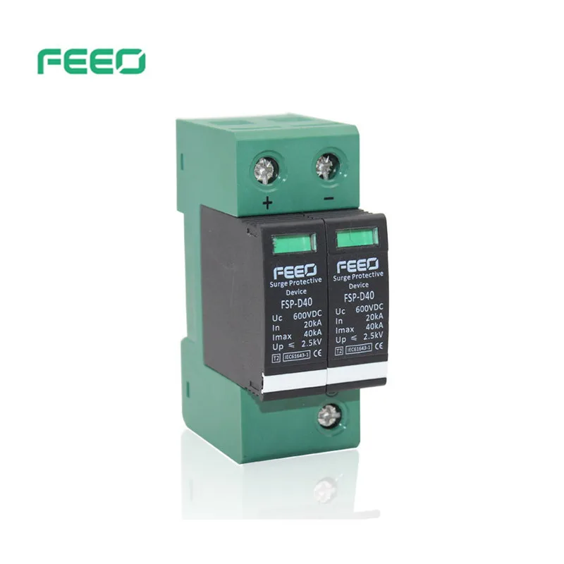 

FEEO SPD DC 2P 800V 20KA~40KA House Surge Protector Protective Low-voltage Arrester Device