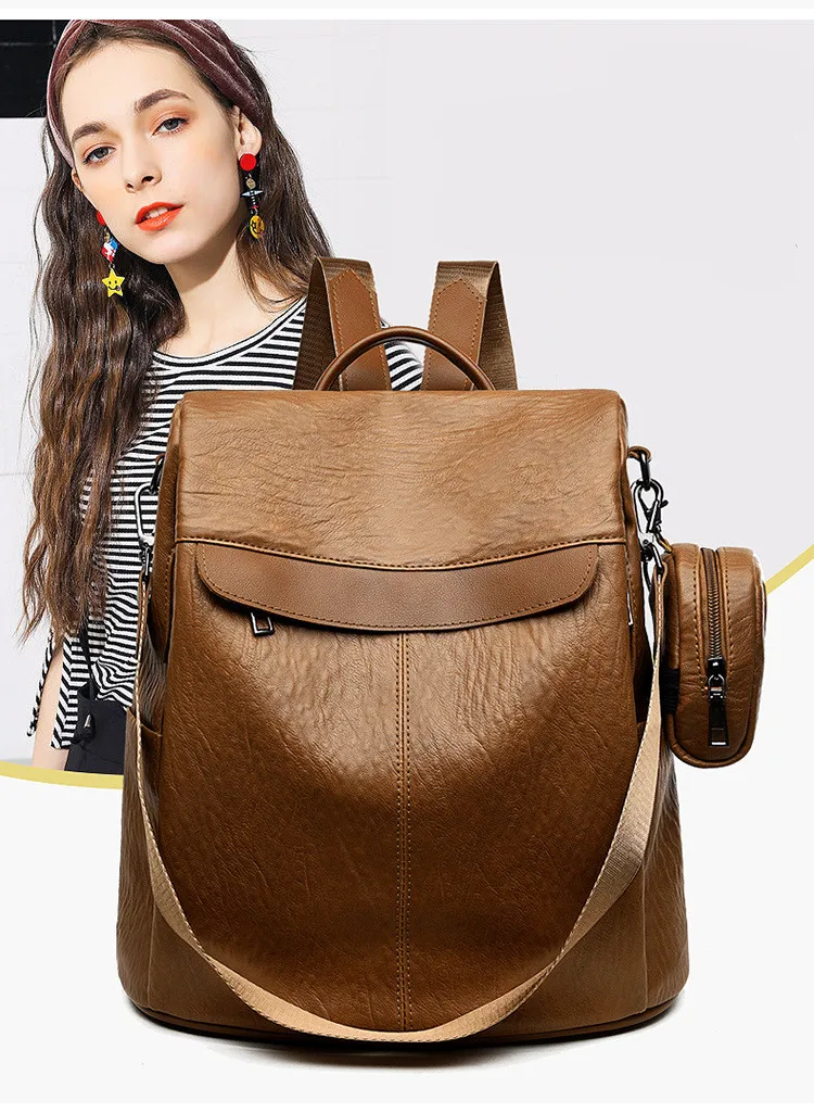 grande capacidade bolsa feminina mochila à prova