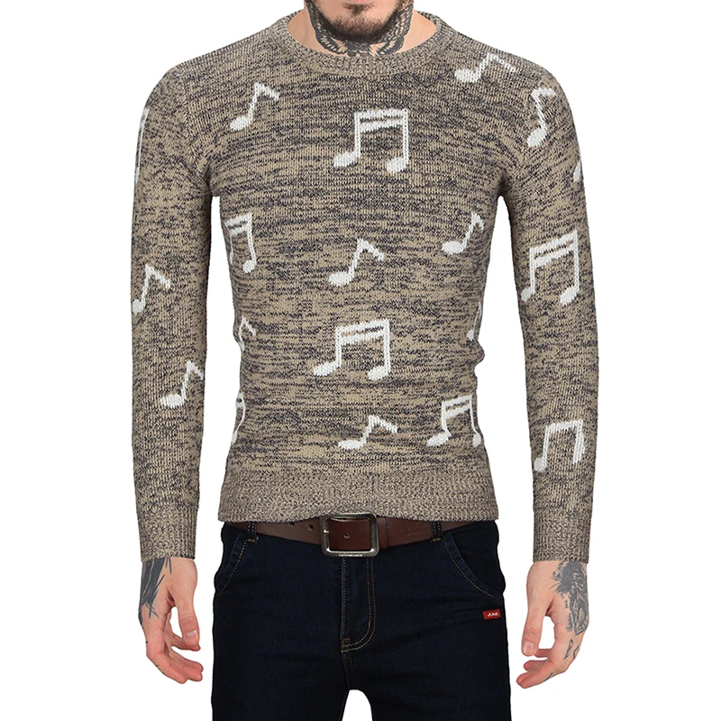 Осень и зима новый тренд мода новый круглый воротник пуловер, свитер для мужчин