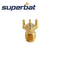 Superbat 10 шт. радиочастотный коаксиальный разъем обжим SMA Jack Женский позолоченный для кабеля LMR400