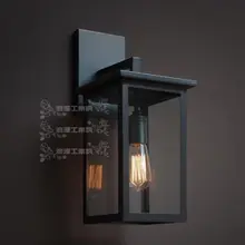 Rh loft2 balcony bar vintage glass box wall lamp