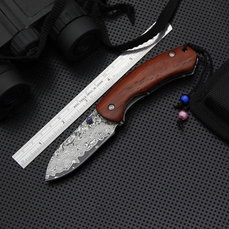 

EDC Damascus Pocket Knife,Damascus Collection Tactical Knife,Outdoor Folding Knives,Survival Camping Knives Tools,Hunting Tools