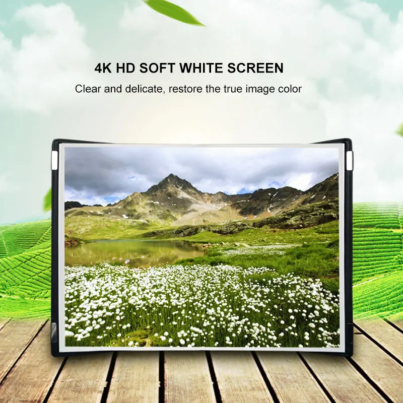 

Portable 4K Mini 20 inch 3D HD Wall Mounted Projection Screen Canvas 4:3 LED Projector Screen For Home Theater