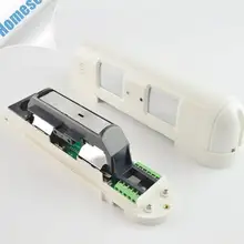 Открытый проводной два независимых двойной пассивный инфракрасный детектор 24 м Диапазон PIR/двухсторонний 4 зоны инфракрасный датчик движения для GSM сигнализации