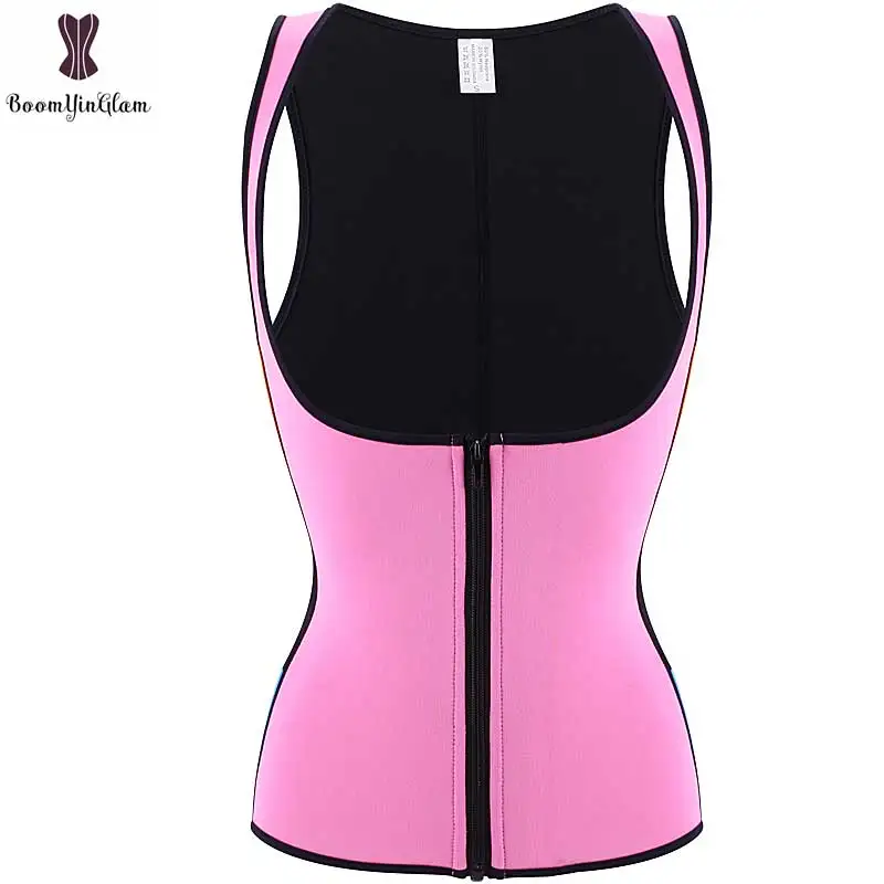 

Underbust Push Up Korset Side Crash Color Front Solid Neoprene Vest Waist Trainer Plus Size Corselet Bustier Front Zipper Corset