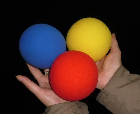 Большие размеры, 1 предмет, для детей красный/синий/желтый волшебная губка мяч Нью-Йорк(8/10 см) мягкий шарик Эластичные Классические мяч уличной крупным планом, фокусы, реквизит