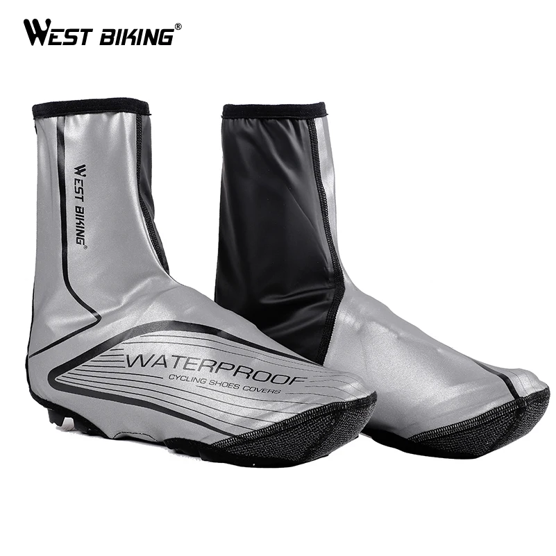 

WEST BIKING Cycling Waterproof Bike Lock Shoes Cover Unisex Smooth Windproof Warm Road MTB Bicycle Cycling Sports Shoe Covers