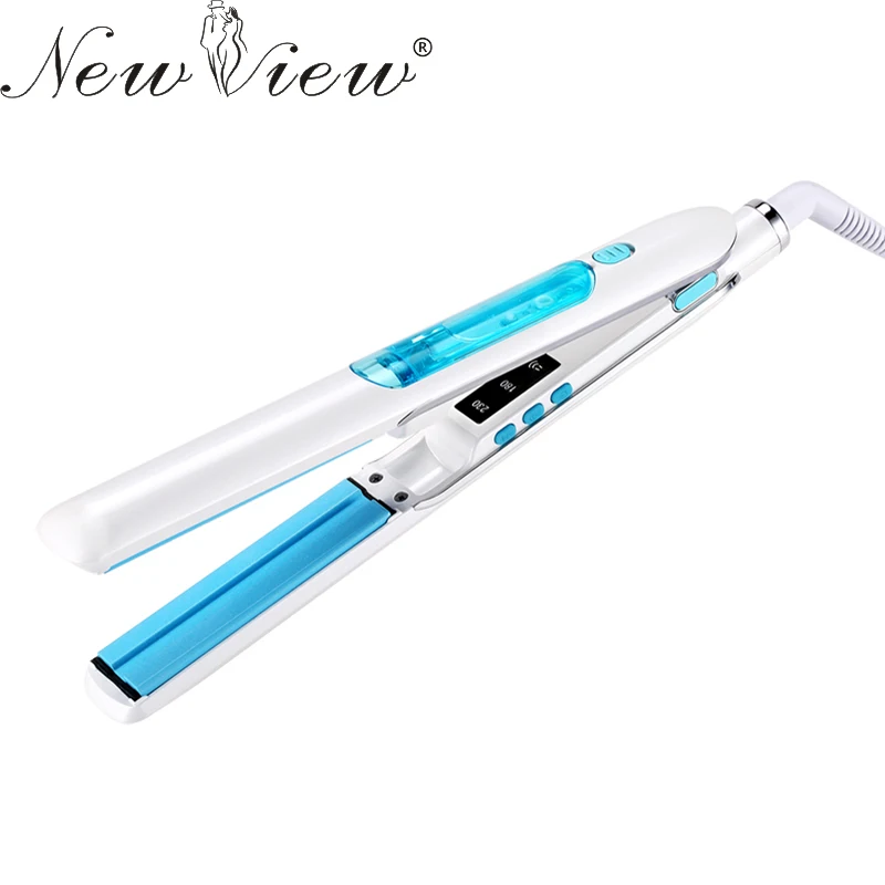 

NewView Ceramic Steam Hair Straightening Flat Iron Hair Straightener Professional Styling Tools Salon