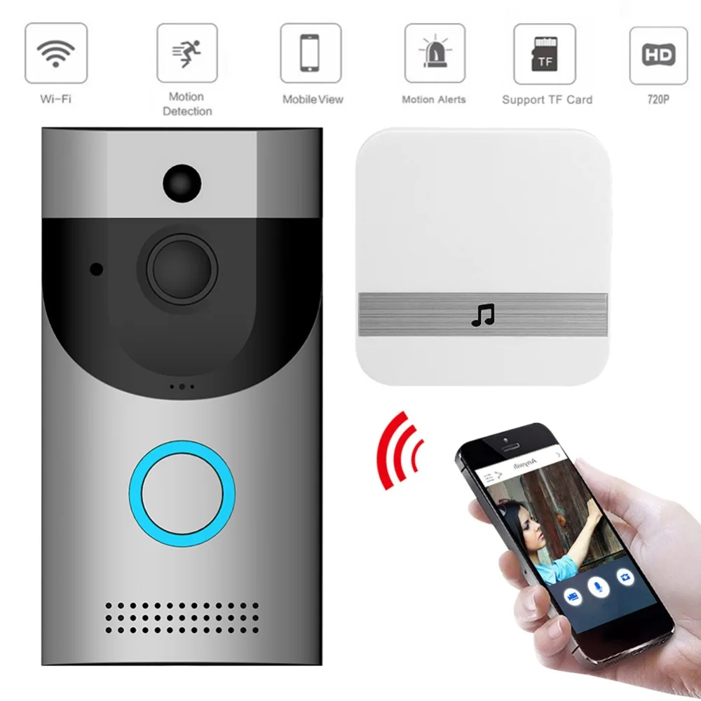 

B30 RC Wireless WiFi Intercom Video Doorbell+ B10 Doorbell Receiver Set Door Bell Camera Wifi Video Night Vision Dropshipping