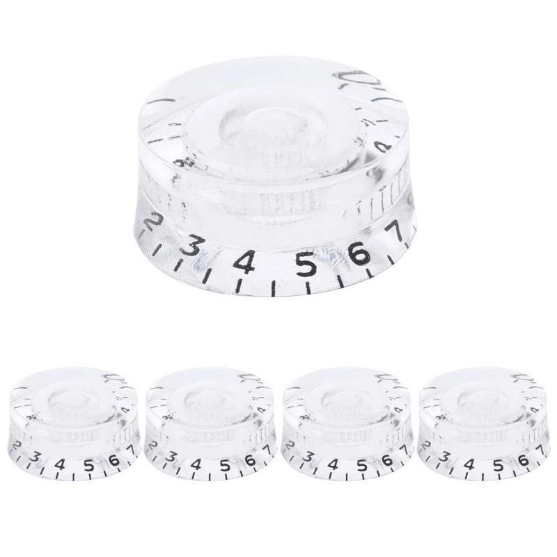 

1pc Knob Button Electric Guitar Tone Volume Control For LP Guitar Parts Transparent Black