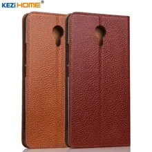 Meizu M3 Max случае kezihome личи Натуральная кожа флип Стенд кожаный чехол Капа для Meizu M3 Max телефон случаях Coque
