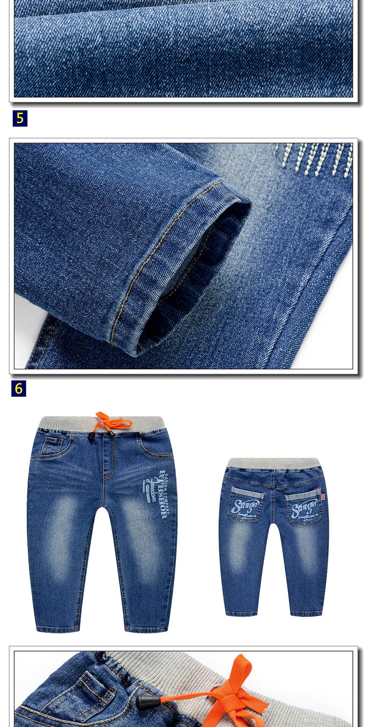 Leisure style Kids Baby boy Girls pants clothing Spongy or jeans 1 Crown 2 Car 3 Letter 4 Jeep Pattern Soft denim trousers  (10)