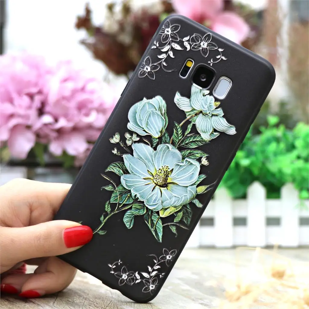 3D цветочные чехлы из ТПУ для Samsung Galaxy A5 A7 2018 2017 A9 A8 S8 S9 S10 Plus S10e A6 A50 A10 A30 A40 A70 A60 S6 S7 Edge