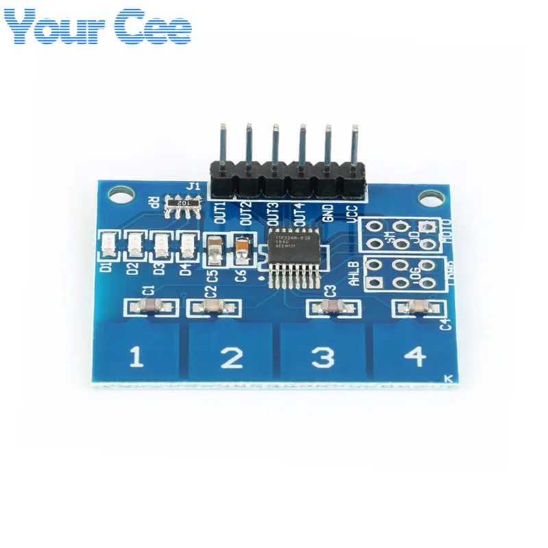 TTP224 4-way 4Channel Capacitive Touch Switch Digital Touch Sensor Module (3)