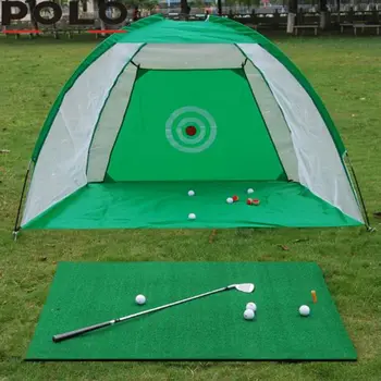 

2m golf cage swing trainer pad set indoor golf ball practice net indoor golf practice net swing exerciser swing net fight cag