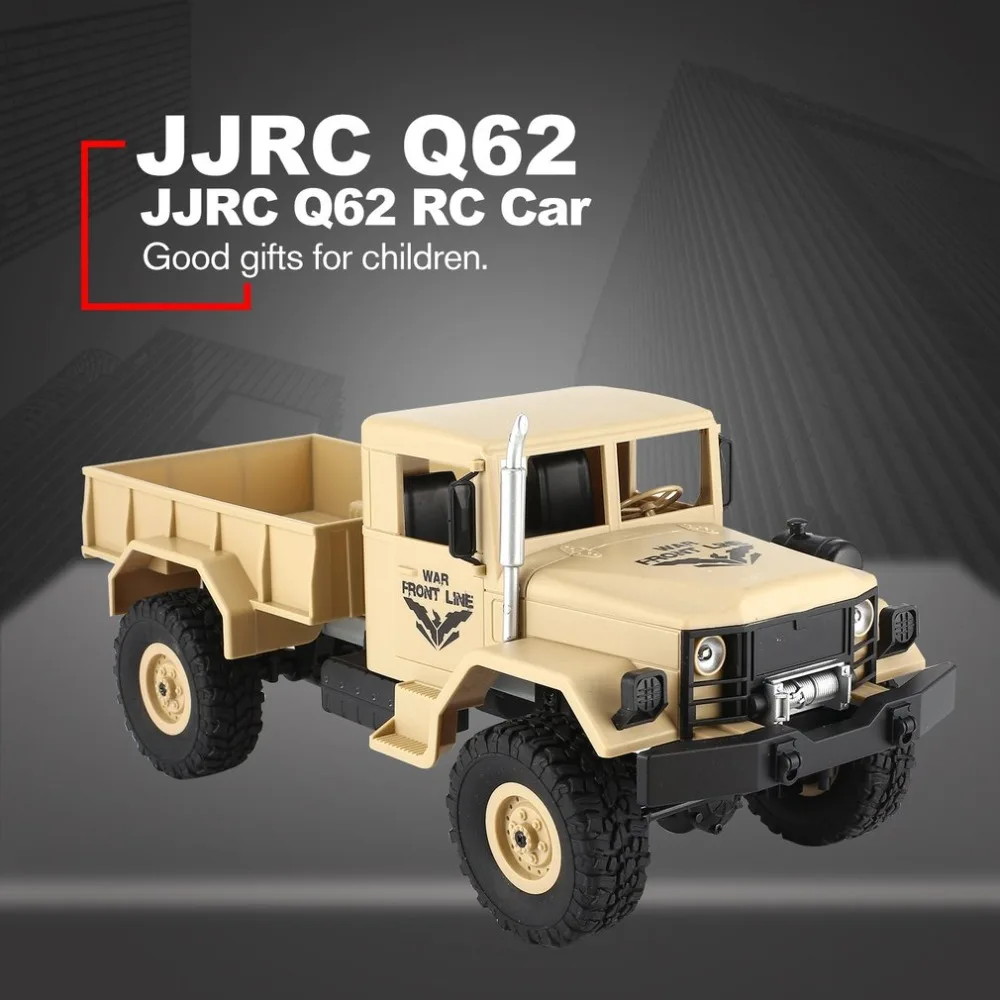 

JJRC Q62 1/16 2.4G 4WD Long Battery Life Off-Road Military Trunk Crawler Remote Control Car Kids Toys Birthday Gifts