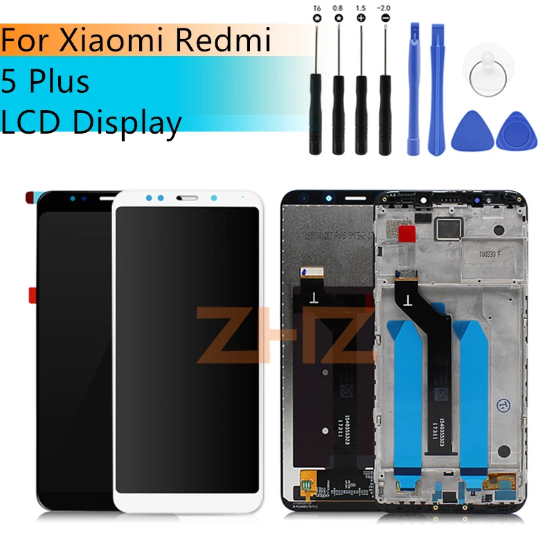 

100% for Xiaomi Redmi 5 Plus LCD Display pantalla with Frame Touch Screen Panel Digitizer for Redmi5 Plus Assembly Repair Parts