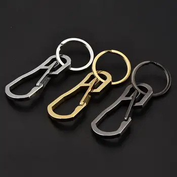 

Stainless Steel Carabiner Camping Clip Outdoor Key Ring Clip Keychain Holder Keyring Buckle Hook High Quality