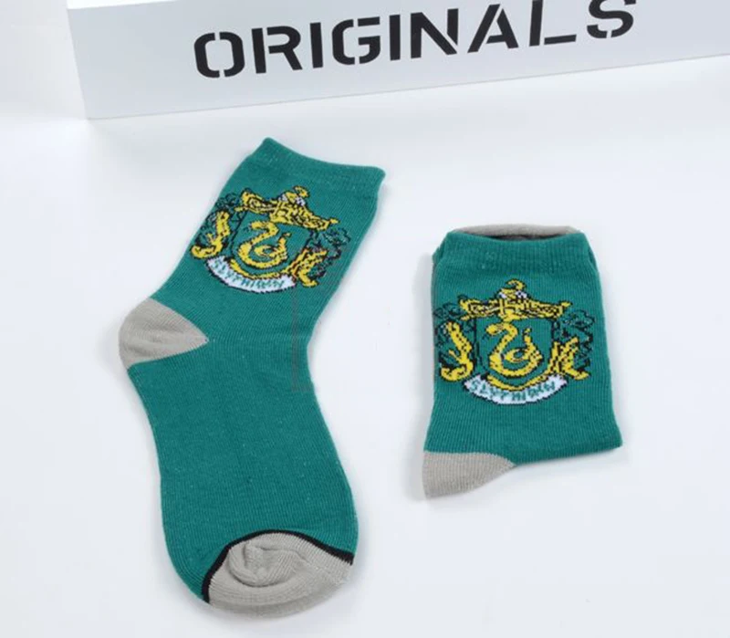 Adult Gryffindor Slytherin Hufflepuff Ravenclaw Stocking Winter Warm Anime Short Sock For Women Girls Lovely Elastic Cute Gift