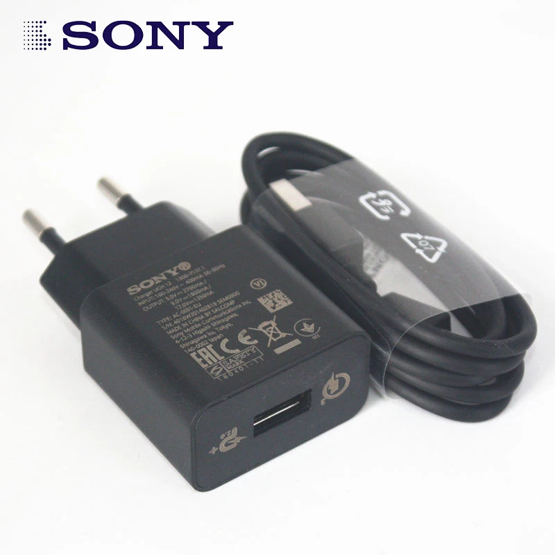 Оригинальное быстрое зарядное устройство sony UCH12 QC3.0 с кабелем типа C UCB20 для sony Xperia XZ XZP XZS XC XP Z4 Z5P