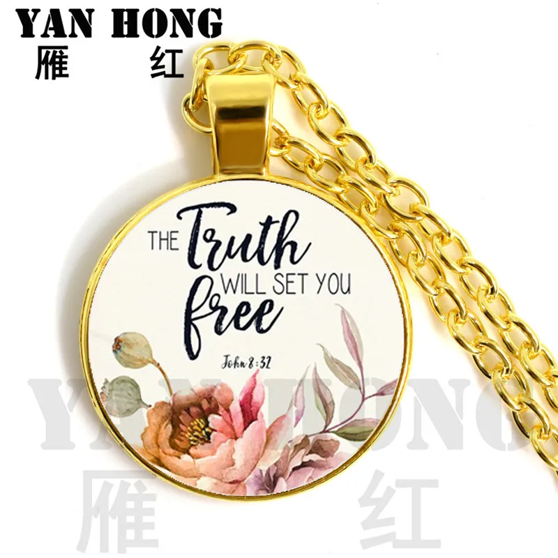 YANHONG He Call Me красивый браслет с текстом Библии стеклянный кулон ожерелье надписью
