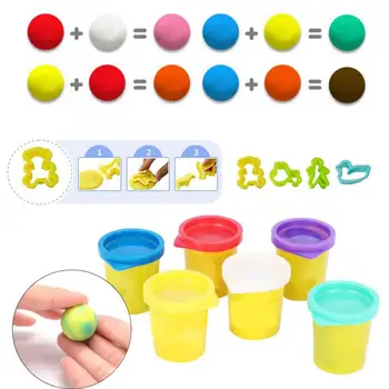 

3D Candy Colored Slime Clay Soft Cotton Colored Plasticine No-toxic DIY Kids Toys for Children Early Education toys Hot sales