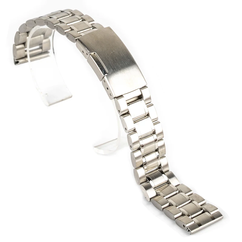 3 Colors Luxury Straight End Wristwatch Band High Quality Stainless Steel Watches Strap Bracelet Watch Accessories 18/20/22/24mm