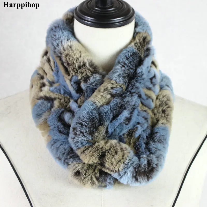 Buy women's real rabbit fur scarf 2018 brand new