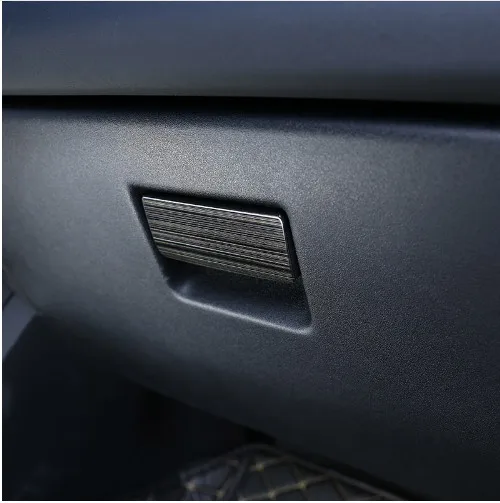 

2pcs Steel Black brushed Car Accessories Chrome Glove Storage Box Cover Trim For Land Rover Discovery Sport 2015+