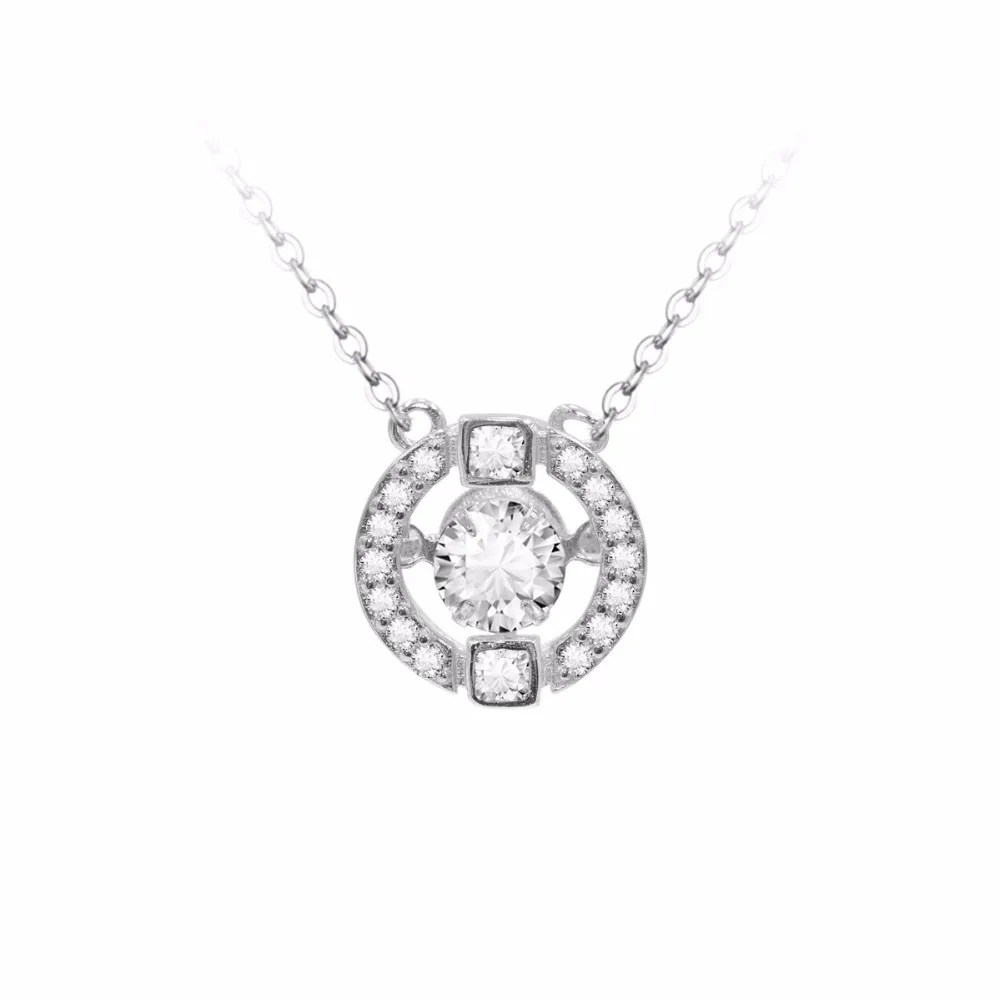 

CKKU Jewelry 925 Sterling Silver Round Pendant Necklace Fashion Jewelry for Women Girls Birthday Gift PY104