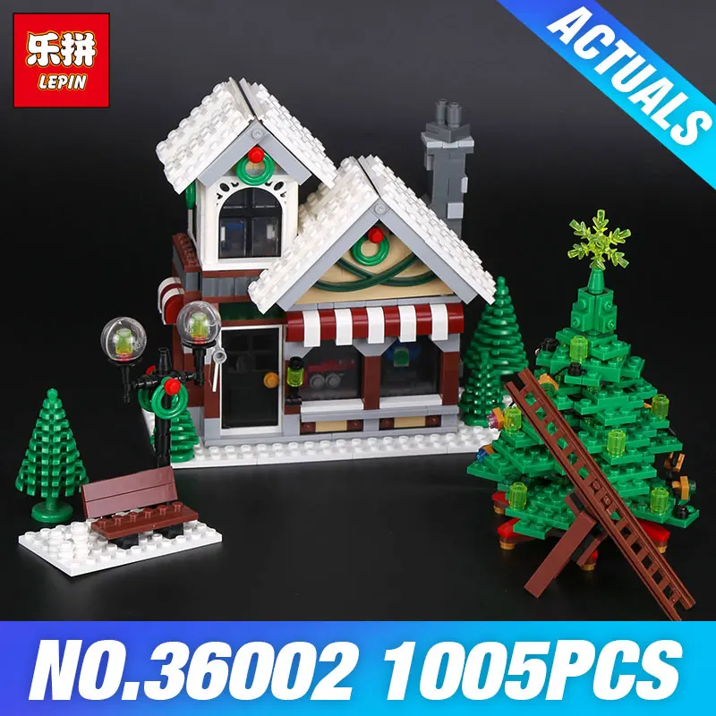 

Lepin 36002 The Winter Toy Shop Set Genuine 1005Pcs Creative Series Building Blocks Bricks Educational Toys Model As Gifts 10249